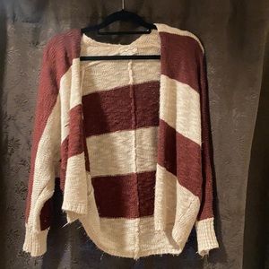 Bat wing striped cardigan